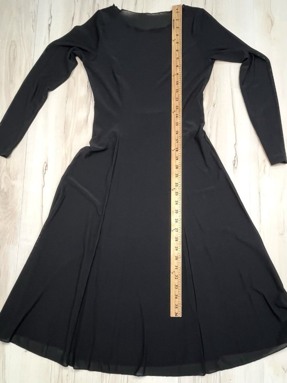 MOVE DANCE Womens LARGE Black Dione Long Sleeve Lyrical Dress Costume EUC - Picture 6 of 10